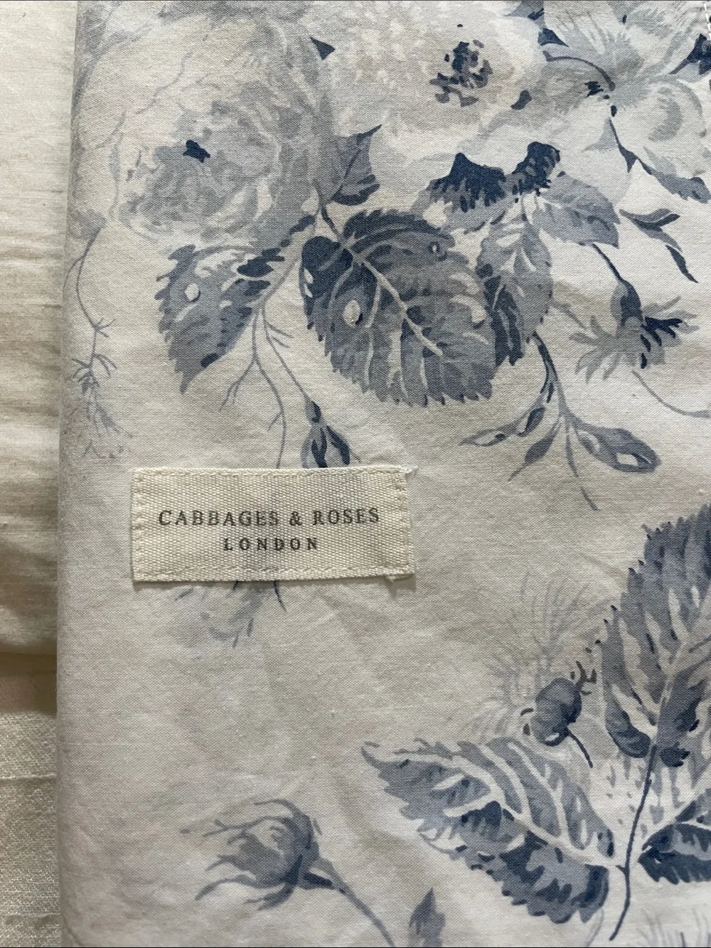 Cabbages & Roses Blue Floral 100% Cotton King pillowcases- Classic Floral Print